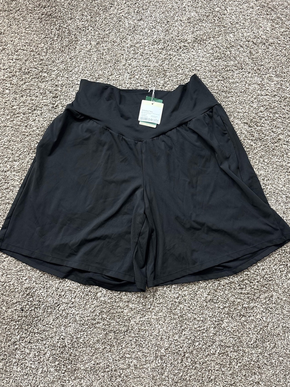 HALARA SoftlyZero Airy Black High Waisted Yoga Flowy Shorts Woman 2X NWT